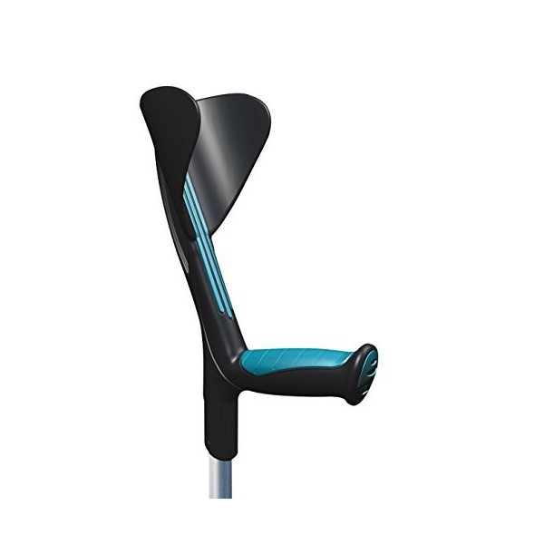 Béquilles aluminium Soutien après des blessures ou des opérations Léger, robuste avec poignée ergonomique 1 pièce Turquoise