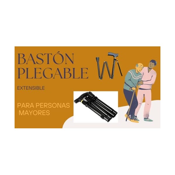 Bâton pliable pour personnes âgées. Béquilles adultes,Cadeaux femme et homme pour marcher et marcher, bâton en aluminium exte