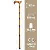 S & B Bâton de Soutien fabriqué en Bois, décoré avec des Rayures 92 cm, très résistant 613 Bâton Caminar Personnes âgées, A
