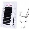 Fadlash Easy Fan Lashes D Curl 0.07 8-14mm Mixed Length Russian Lashes Natural Look Self Fanning Eye Lashes Automatic Bloomin