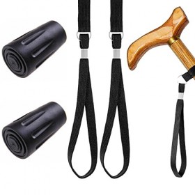 Dragonnes pour Canne de Marche,Sangle Canne de Marche,Bracelet pour Canne de Marche,Sangles de Bâton de Marche Noires,Dragonn