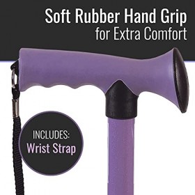 HealthSmart Canne de Marche Pliante Ergonomique Lavande