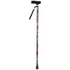 NRS Healthcare Folding Walking Stick, Blue Floral Eligible for VAT Relief in The UK 