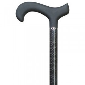 Men Soft Touch Derby Cane Black Triple Wound Carbon Fiber -Affordable Gift for your Loved One! Item DHAR-75008 by HARVY