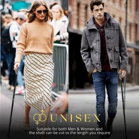 gadgetzone Style Vintage de Gentleman Femmes Dogs tête Bâton de Marche Canne. élégant Unisexe Argent étain et Noir Marche Ai