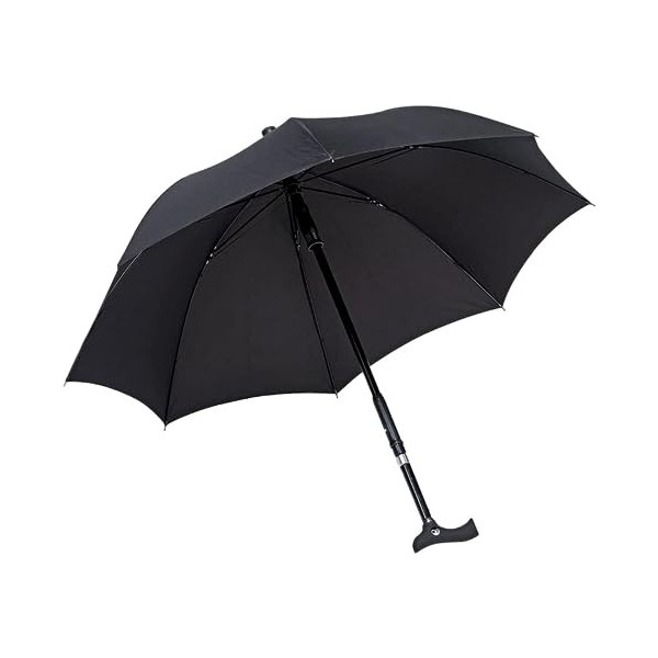 Ossenberg Twin parapluie avec poignée Fritz - Ø 105cm - 2 en 1 canne & parapluie - canne de marche, aide à la marche, support