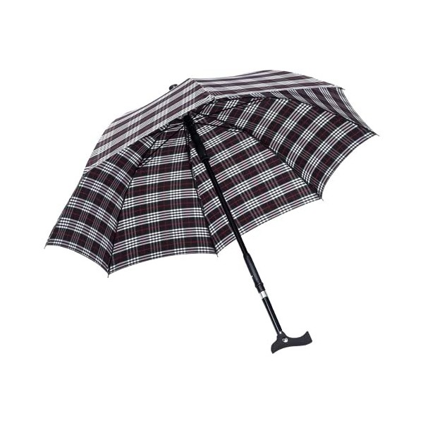 Ossenberg Twin parapluie avec poignée Fritz - Ø 105cm - 2 en 1 canne & parapluie - canne de marche, aide à la marche, support