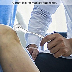 Exquise Wartenberg Pinwheel, Testeur de Sensibilité Nerveuse en Acier Inoxydable - Roue à Broches Exquise de 18,5 cm pour Éve