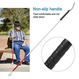 Bâton de marche pliable, canne de mobilité en aluminium ajustable en métal, aide à la mobilité flexible et durable, baguettes