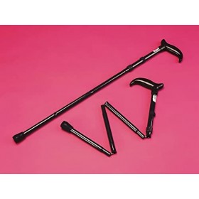 Canne de Marche Pliante en Aluminium - Hauteur Fixe Courte - avec Sac de Transport - par Lifeswonderful