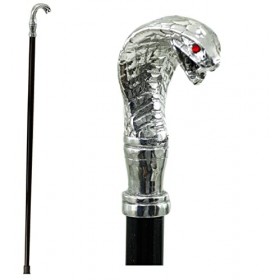 CAVAGNINI Cannes de marche Cobra aux yeux rouges - Élégante canne de marche personnalisée de luxe décorative vieille personne