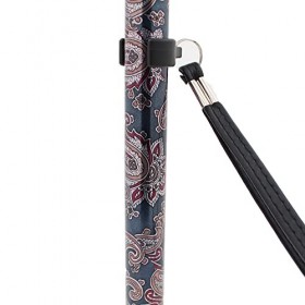 Lifeswonderful - Sangle Dragonne Courroie en Similicuir pour Canne Bâton de Marche Noir 