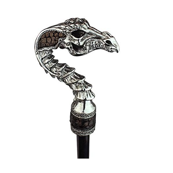 Design Toscano Dragonsthorne de la Nébuleuse du Dragon Canne de Marche Bâton Gothique de Parade, 96.5 cm, polyrésine et métal
