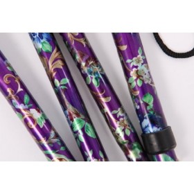 Flissy Canne légère Motif floral Violet