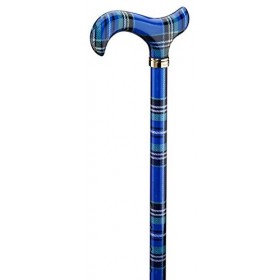 Canne tendance Derby Stonehenge - Colorée - Poignée élégante en ABS - Canne en métal léger solide - Motif à carreaux - Hauteu