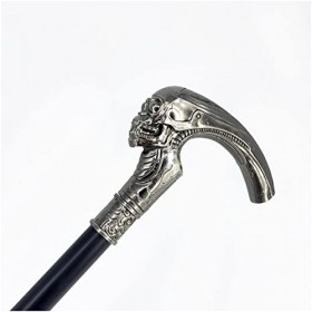 YC° Canne de marche en forme de tête de mort pour homme – Canne décorative – Canne de marche entièrement en métal gothique vi