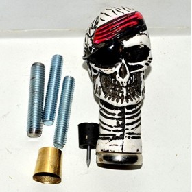 Eve Store G544E Canne de Marche en Bois Motif tête de Mort