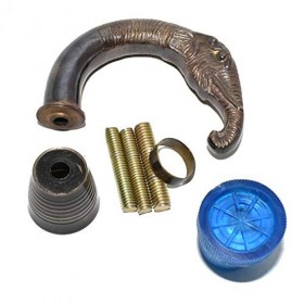 Eve Store Canne de Marche Vintage en Laiton Poli Motif éléphant