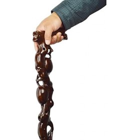 WoodeWalking Stick Canne Solide Béquilles en Bois Massif, Canne de Marche Solide légère pour Personnes handicapées et âgées, 