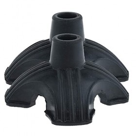 Base de Pointe de Rechange antidérapante en Caoutchouc, Lot de 2, pour Canne de Marche âgée, béquilles de 7/8 Pouces, Tout va