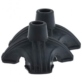 Base de Pointe de Rechange antidérapante en Caoutchouc, Lot de 2, pour Canne de Marche âgée, béquilles de 7/8 Pouces, Tout va