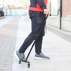 Canne de Marche - Vieille Canne de Marche, Canne de Marche pour Vieil Homme - Béquille Multifonction à Quatre Pieds - Bâton A