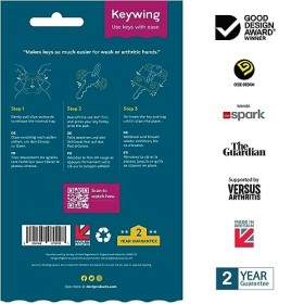 Keywing V2 Lot de 3 clés pour personnes âgées ayant des mains faibles