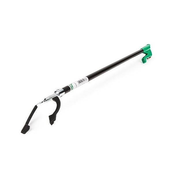 UNGER NN900 NiftyNabber Pro Pince à déchets robuste 90 cm Pince en acier avec poignée en caoutchouc Vert Compensation du manq...