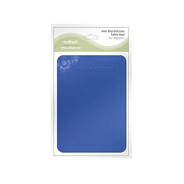 Aidapt - Vm985bb - Set De Table En Caoutchouc Siliconé Antidérapant - Bleu - Taille 25x18cm -