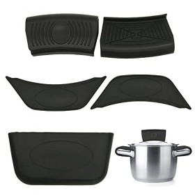 DXLing 5 Pieces Poignée dAssistance en Silicone Supports de Poignée de Casserole Chaude Dassistance Poignée isolée Antidéra