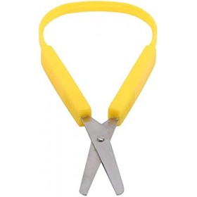 PULABOCiseaux à Boucle pour Enfants Prise en Main Facile Ciseaux Adaptés à Ouverture Facile pour Besoins Spéciaux Bout Rond P
