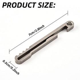 2Pcs Porte-clé Attache Rapide Clip de Ceinture avec Ouvre-bouteille en Titane Multifunction Anneaux Boucle Clés Crochet Outil