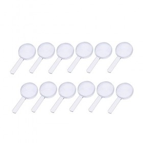 NIYANGLE 12 Pièces Mini Loupes Loupes 5X Loupes Mini Poche Loupe De Poche Miroir Grossissant Loupe Verre en Vrac Enfant