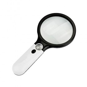 NIYANGLE 3 Bijoux Loupe Miroir Grossissant De Poche Bijoux Loupes Loupe Loupe avec Lumière avec Lumières LED Double Lentille