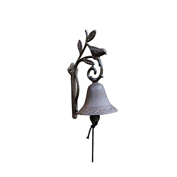 Cloche de dîner en Fonte en Fer forgé Artisanat hochets BCH Birdie Bell décoration de la Maison décoration Murale 4.5x4x9in C