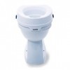 Rehausseur de toilettes, pour Adultes, Rehausseur WC 10 cm, Sans couvercle, Blanc