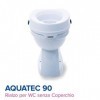 Rehausseur de toilettes, pour Adultes, Rehausseur WC 10 cm, Sans couvercle, Blanc