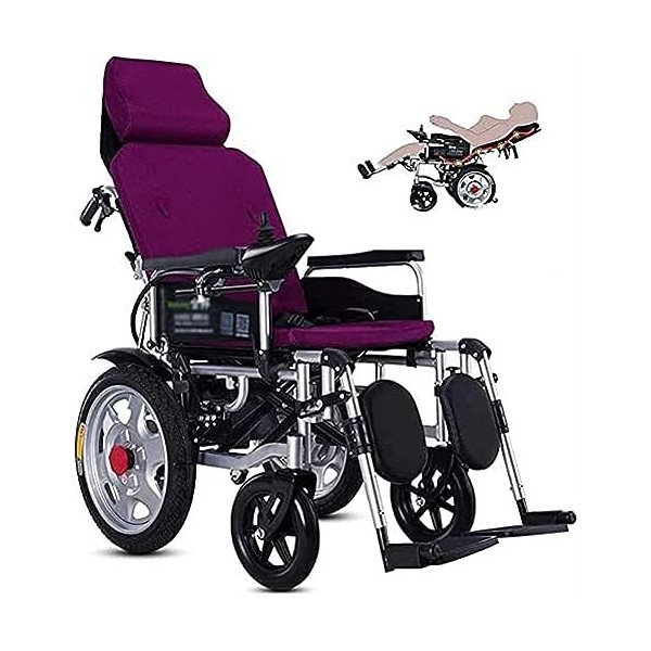 Fauteuil Roulant Électrique Pliable, Chaise Intelligente For Handicapés, Chaises Pliantes Légères À Dossier Haut, Fauteuil Ro