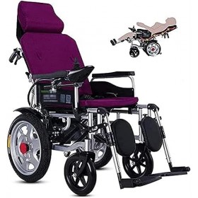 Fauteuil Roulant Électrique Robuste Avec Appui-tête, Double Moteur 12A/20A, Alimentation Électrique Ou Manipulation Manuelle,