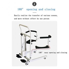 HSRG Chaise percée électrique multifonction pour patient, ouverture et fermeture à 180°, transfert facile aux toilettes et sa