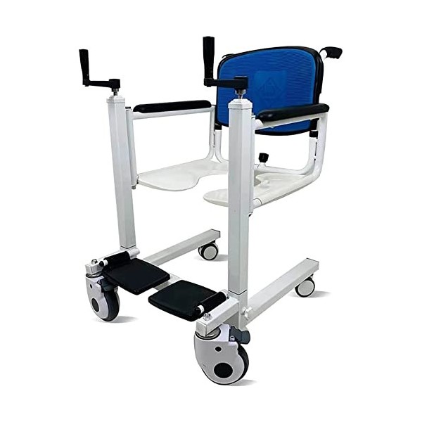 HSRG Machine de transfert pour patient, chaise de douche multifonctionnelle avec siège divisé à 180°, transfert facile aux to