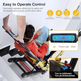 BYCDD Chariot électrique pour escalier portable, chariot à main, facile à utiliser, outil mobile pliable pour personnes âgées