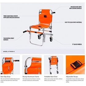 EMS Stair Chairn Cadre léger et Pliable, Chaise descalier en Aluminium Ambulance Pompier Évacuation Piste Escalier Lumière E