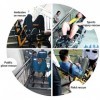 Fauteuil roulant descaliers haut et bas, civière descalier pliable portable sur chenilles, civière de fauteuil roulant à po