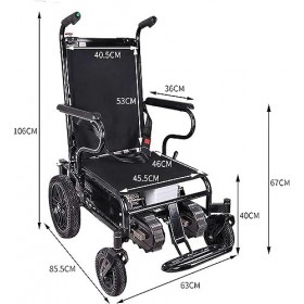 Chaise DéVacuation DEscalier ActionnéE, Fauteuil Roulant éLectrique, Pratique pour Les Personnes âGéEs Et HandicapéEs, Char