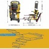 HSRG Monte-escalier Électrique pour Fauteuil Roulant, Fauteuil Roulant Pliable Portable avec Batterie Au Lithium, Peut Monter