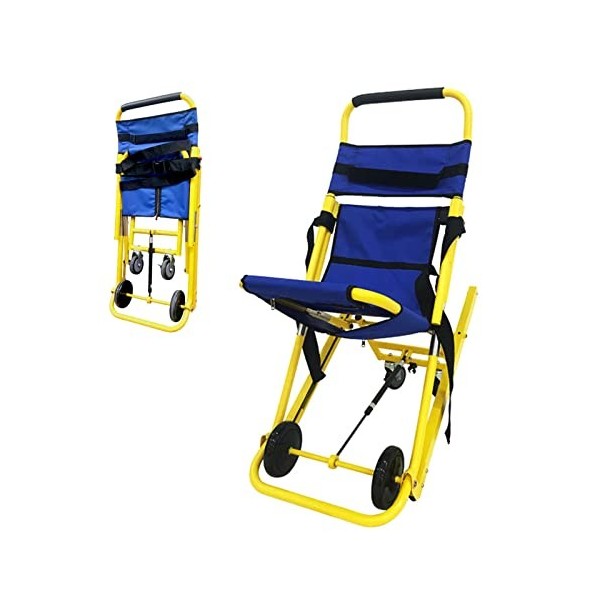 Monte-escaliers avec 4 roues, Fauteuil roulant pliable leger, Chaise roulante pliante, Personnes âgées et handicapées, Alumin