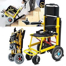 咚呱 2 en 1 Fauteuil Roulant éLectrique + Monte-Escalier sur Chenilles, Endurance : 40 Km + Escaliers : 1500 Marches, Capacité 