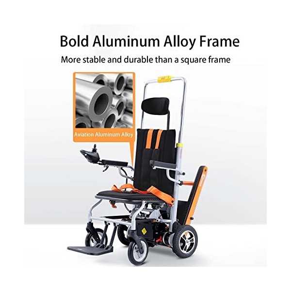 Waqihreu Ascenseurs descalier pour Patients Chaise électrique Escalier Portable Fauteuil Roulant Ascenseurs en Alliage dalu