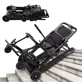 Samnuerly Chaise élévatrice descalier Pliante Fauteuil Roulant électrique descalade descalier Capacité de 300 kg Monte-esc